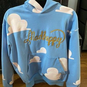 Madhappy X Pixar Toystory cloud hoodie light blue like new Sz. S SOLD OUT/RARE